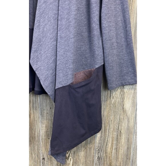 LOGO Lounge Blue French Terry Cardigan Womens 2XL Faux Suede Casual Cozy Chic - Picture 4 of 10